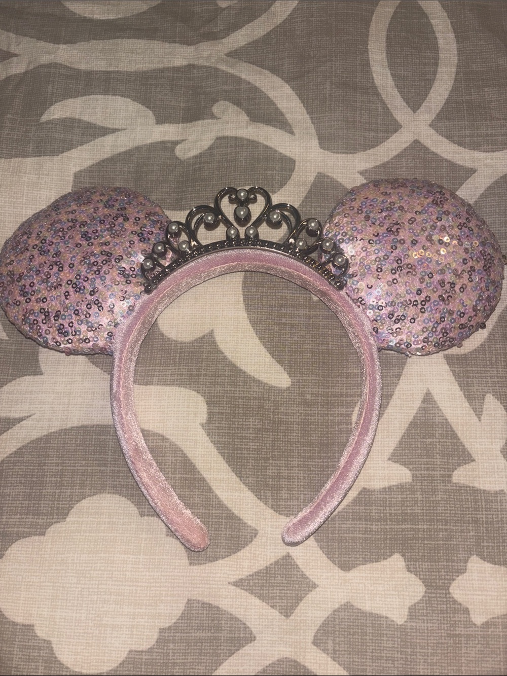 Disney Pink Sequin Princess Ear Headband